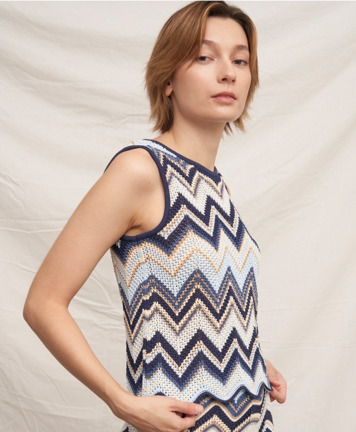 Chevron crocheted Top