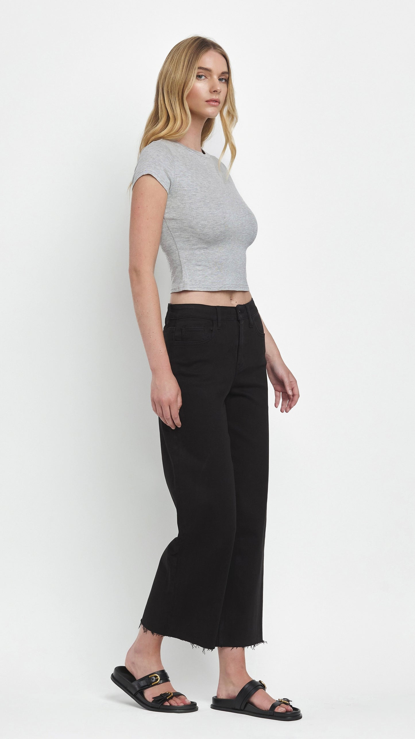 High-Rise Crop Wide Leg