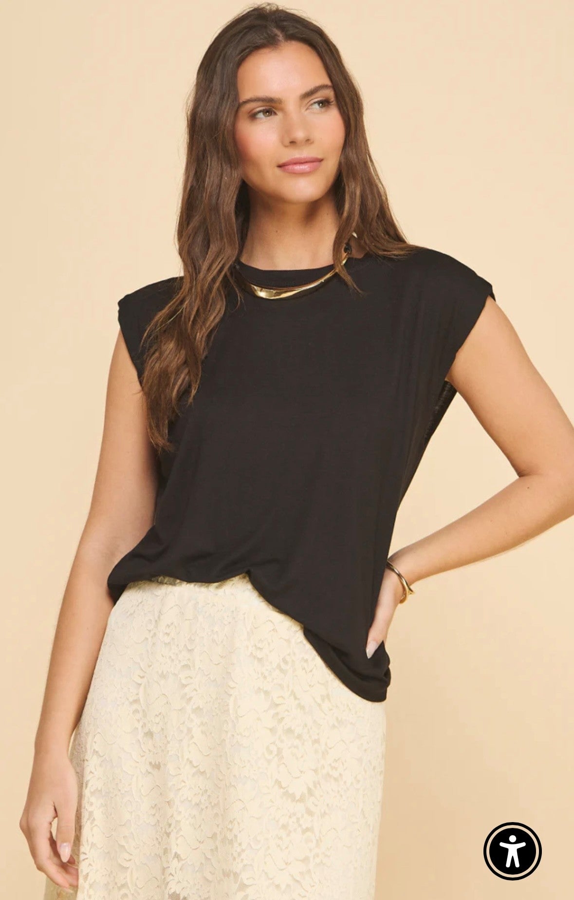 Blossom Top in Black