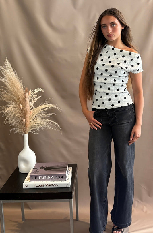 The Bree top in Polka Dot