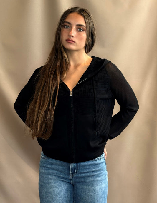 The Freya zip up in Black