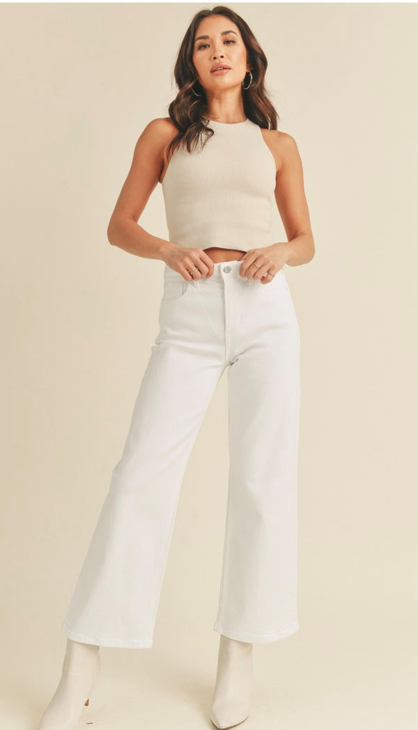 Optic White Wide Leg