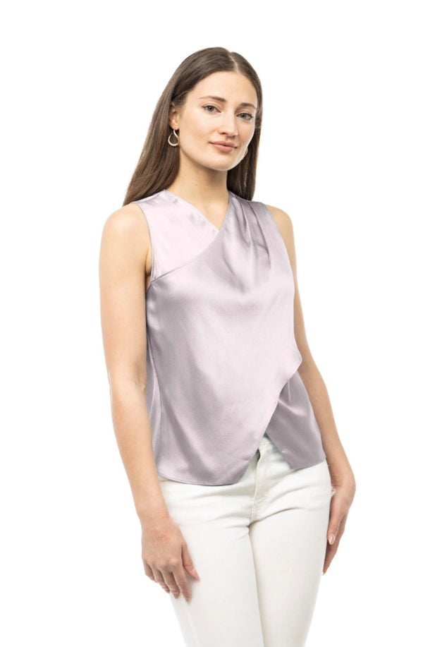 Misty Lilac Front Crossover Tank