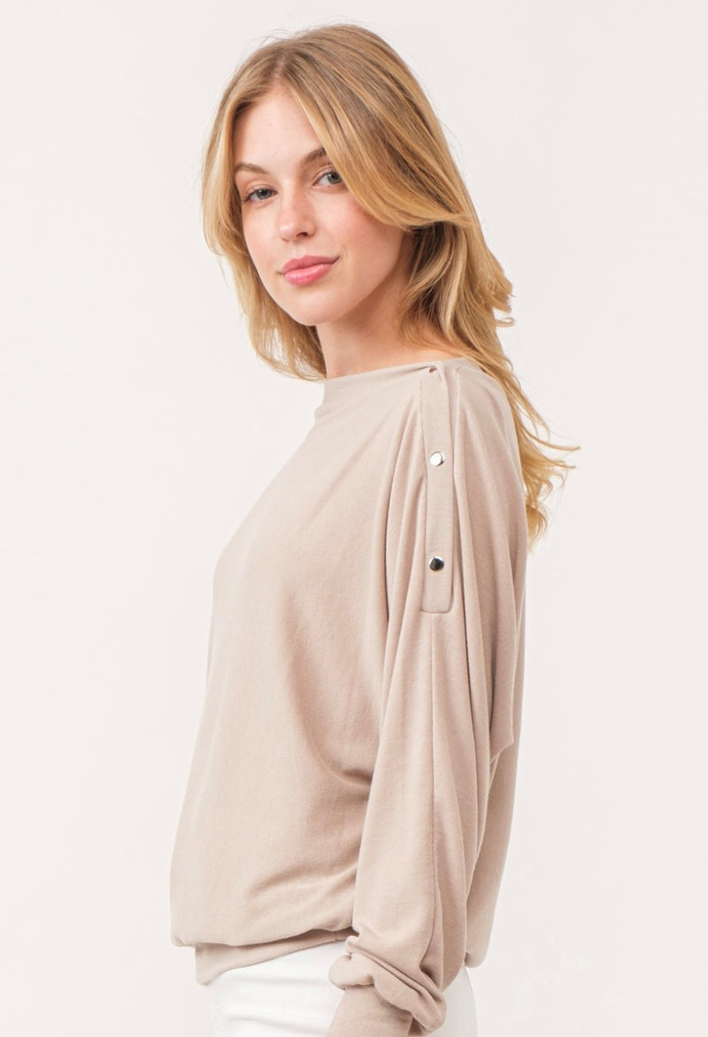 The Lola Top in Taupe