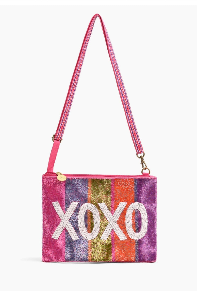 XOXO Top Zip Clutch