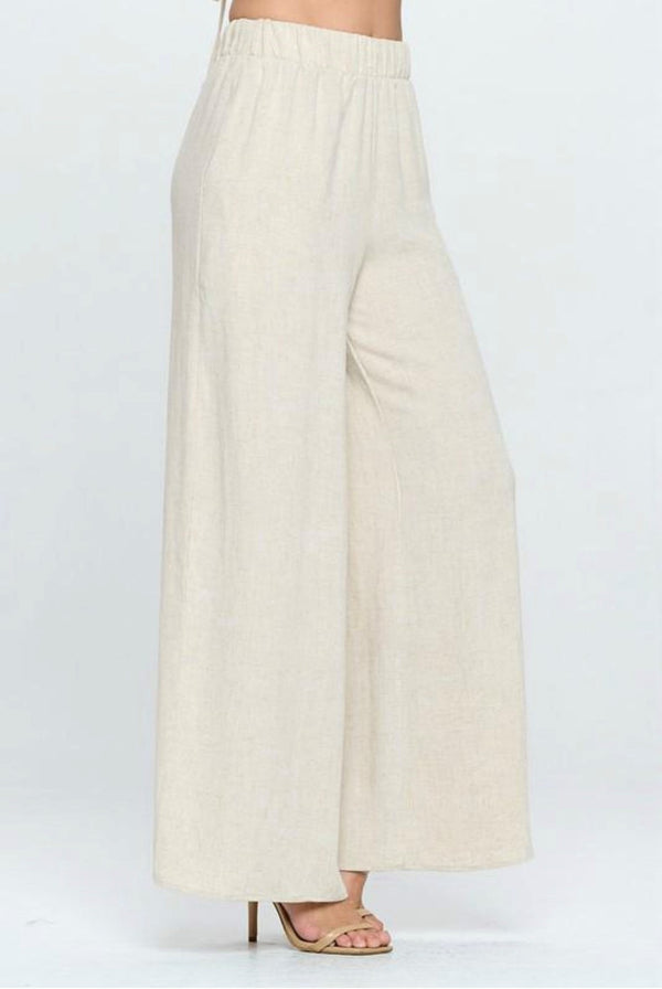 Cream, Linen Pants