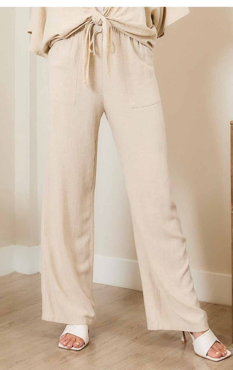 Oat Linen Pants