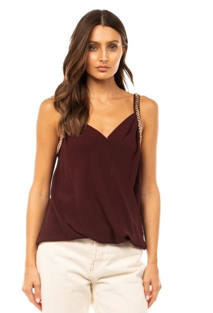 The Delilah top in Merlot