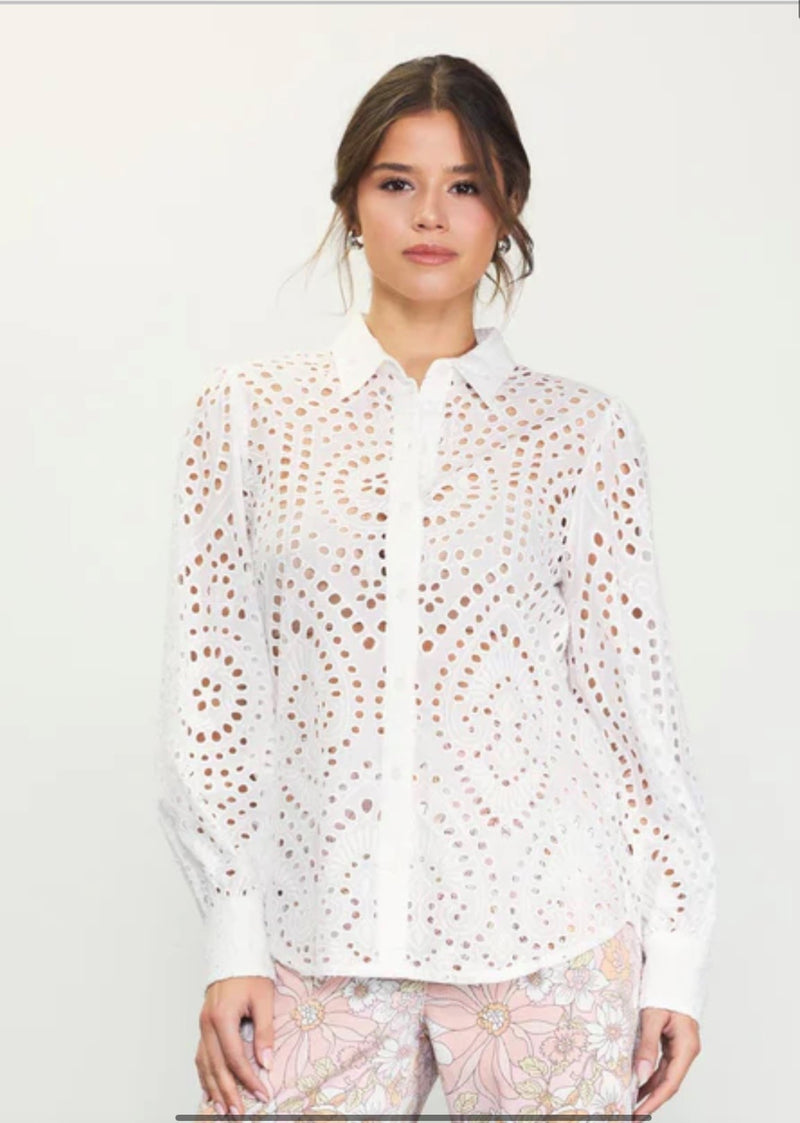 White Eyelet Blouse