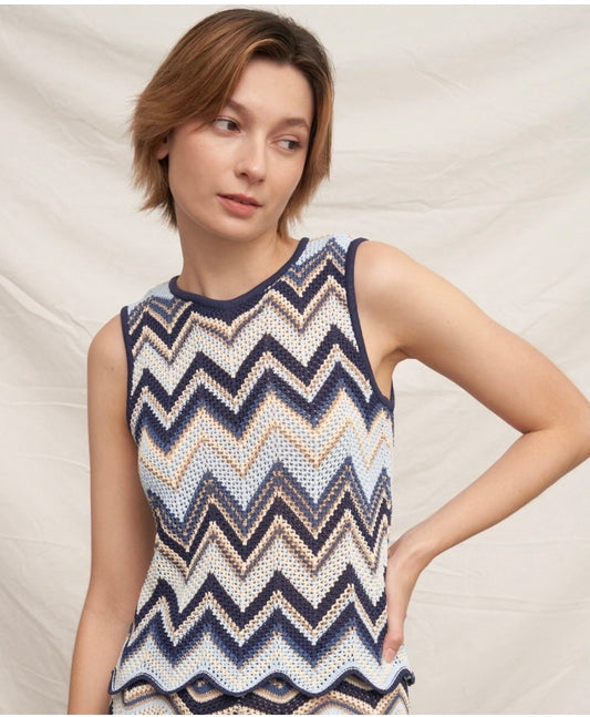 Chevron crocheted Top