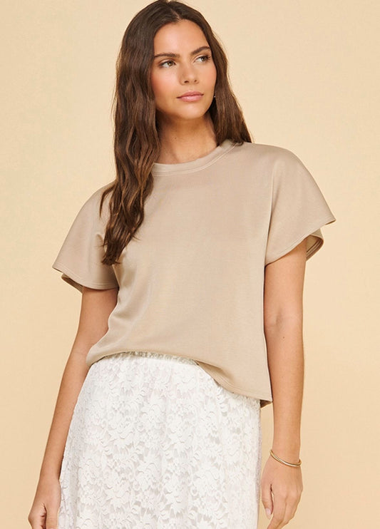 The Maine top in Taupe