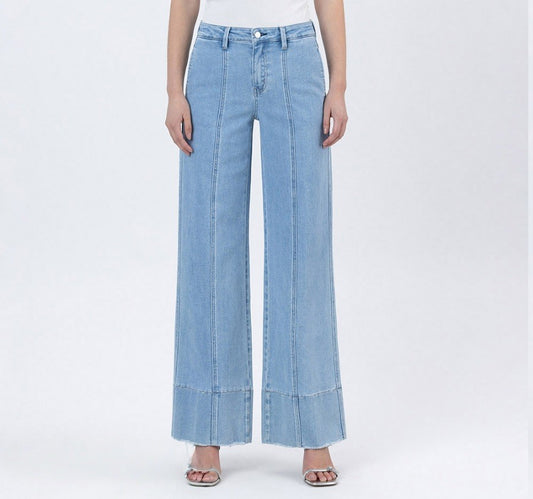 High-rise wide trouser