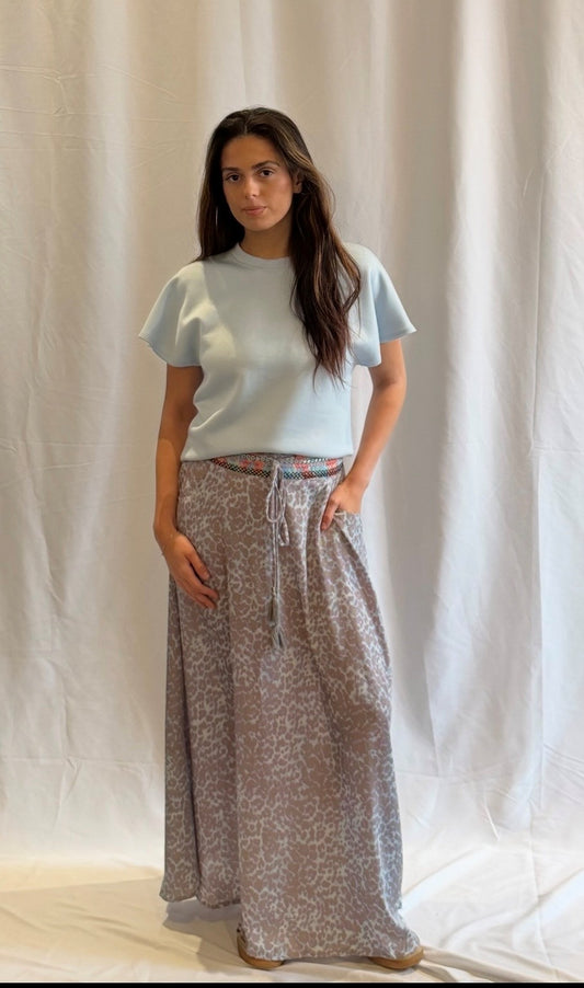 Boho leopard skirt