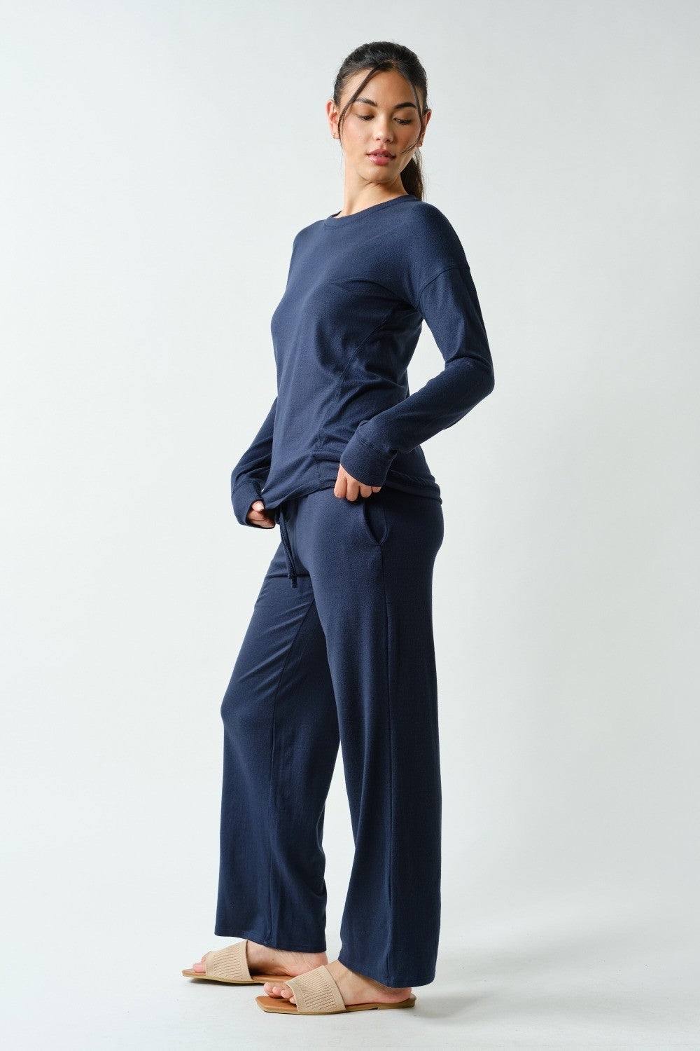Brushed Hacci Lounge Pullover