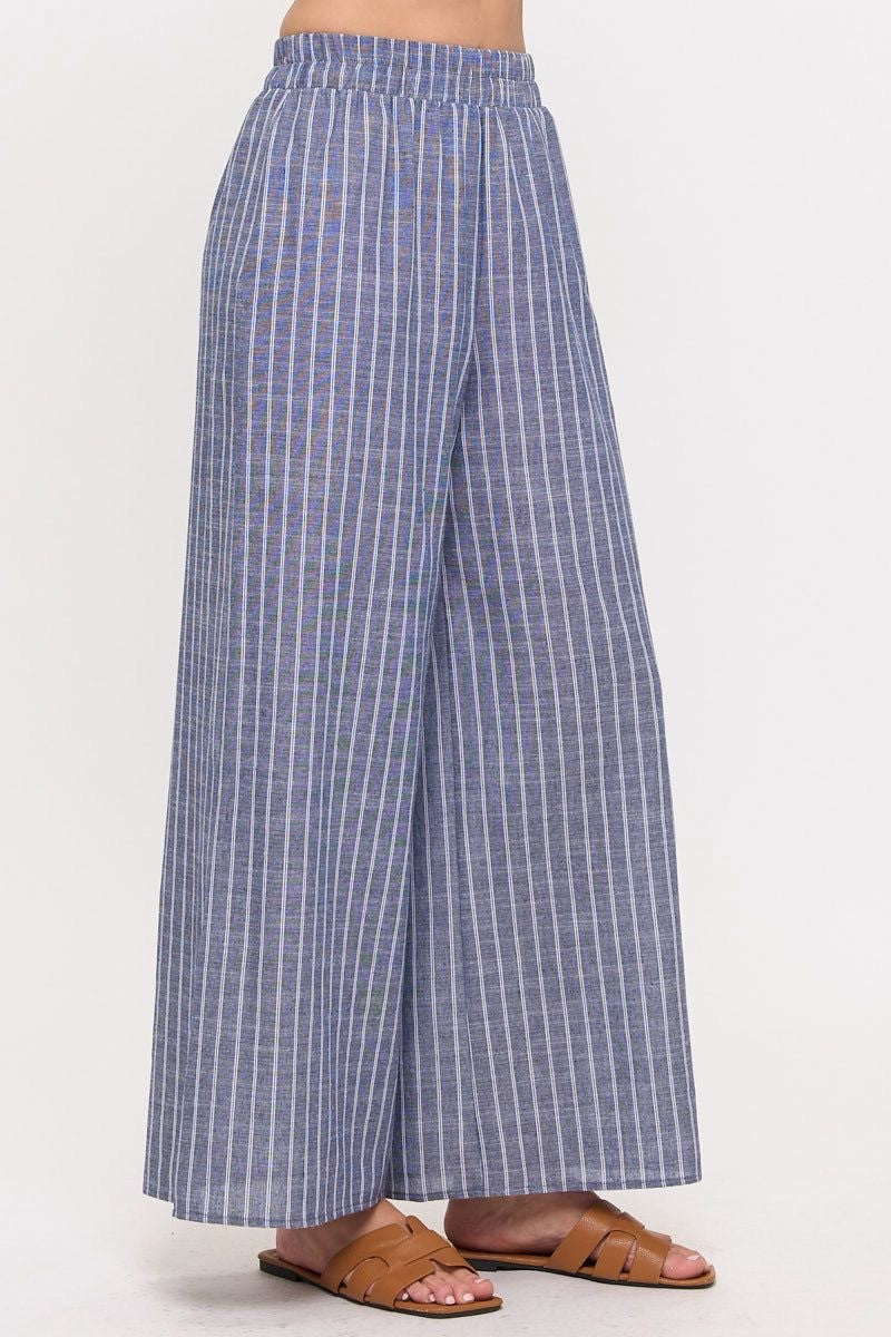 Striped linen pants