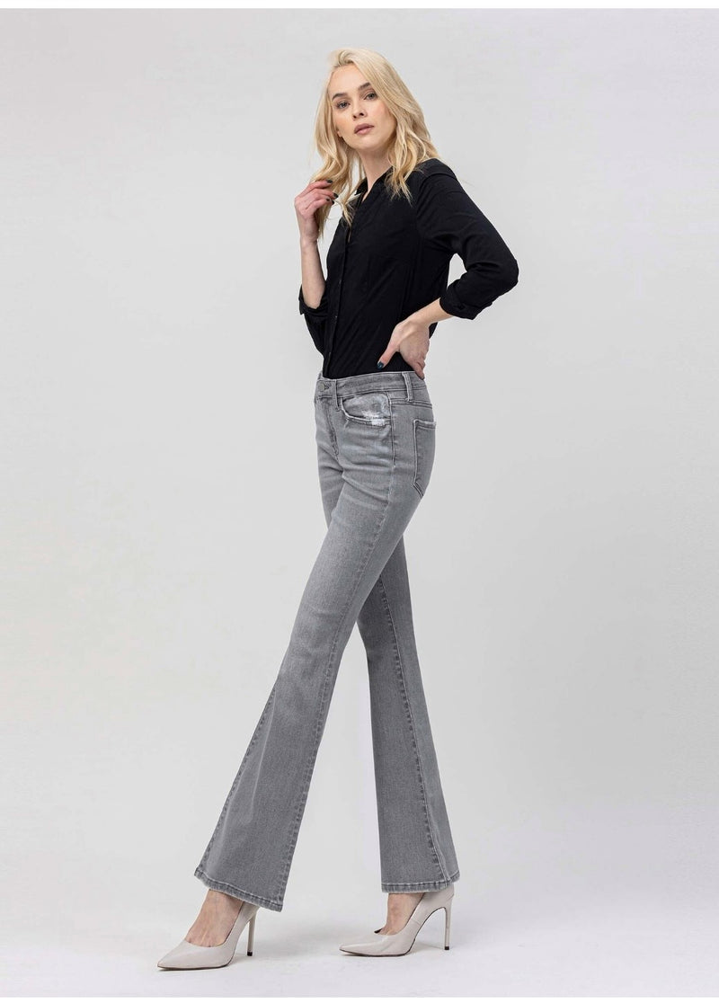 Mid Rise Flare Jeans