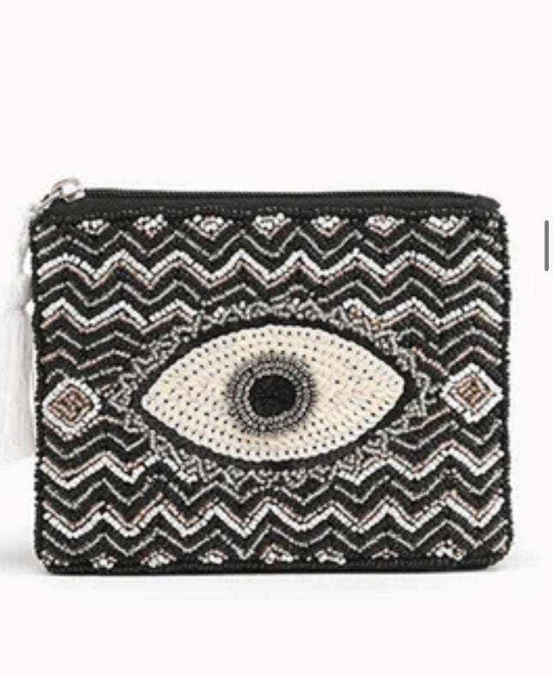 Black Evil Eye Coin Bag