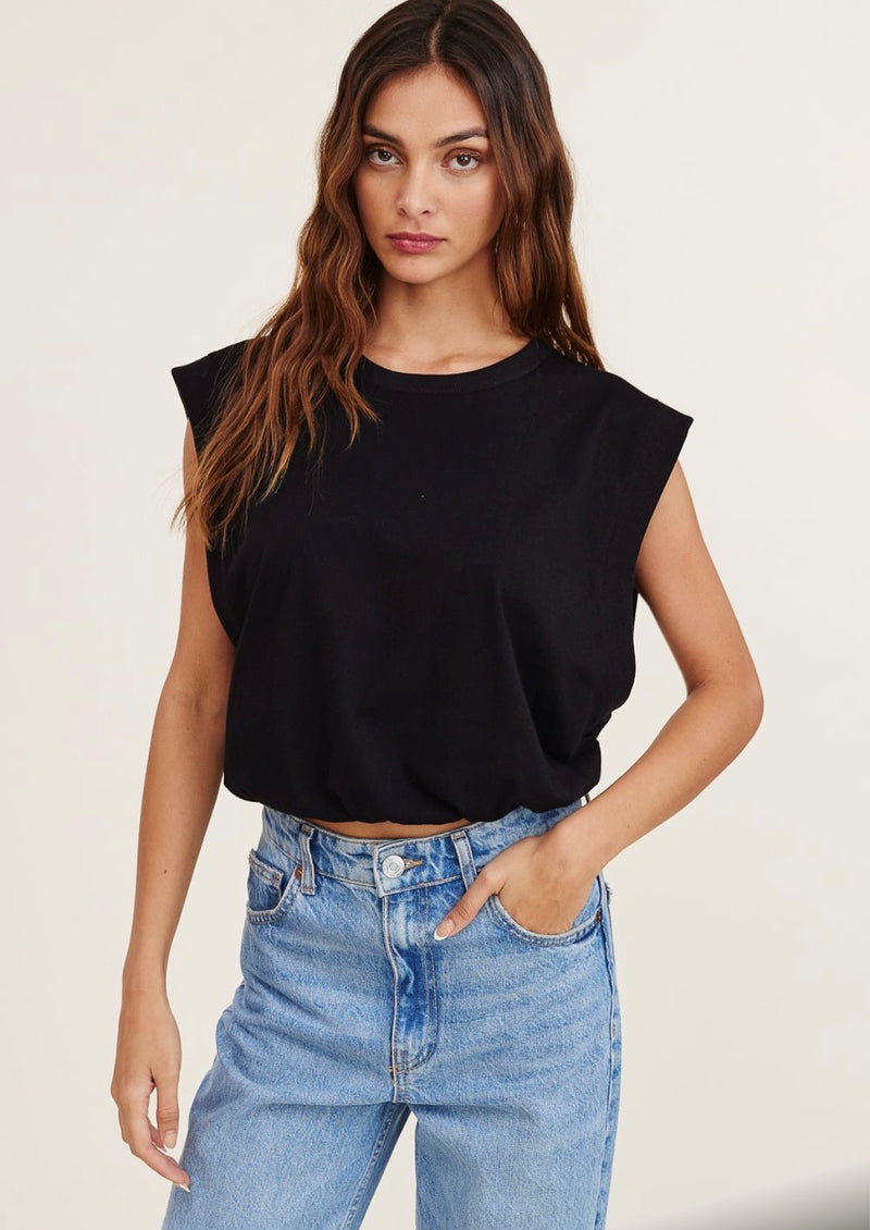 Black Sleeveless Tee