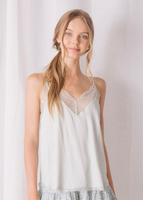 Light Grey Lace Cami