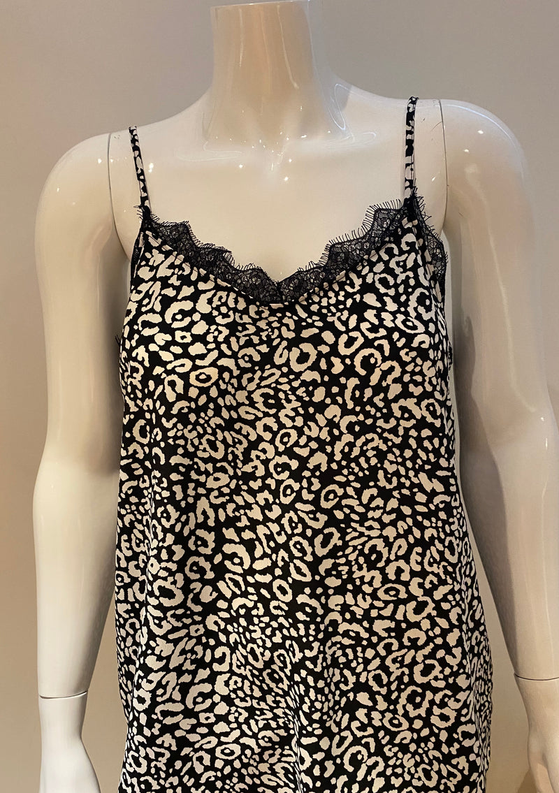 Black and White Lace Cheetah Cami